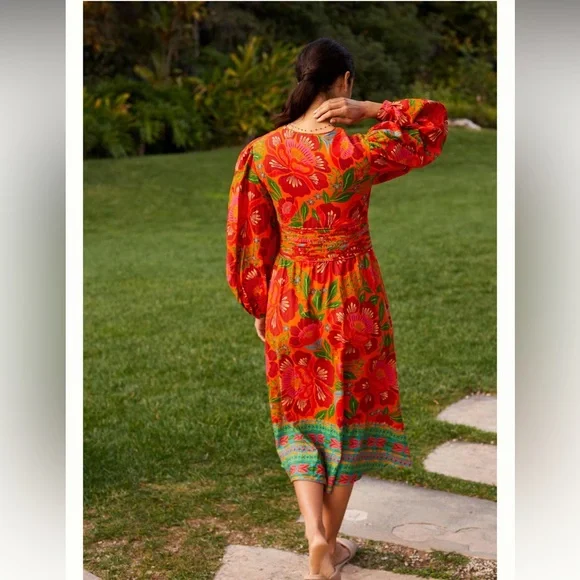 Farm Rio Tropical Midi Dress - Picture 3 of 6